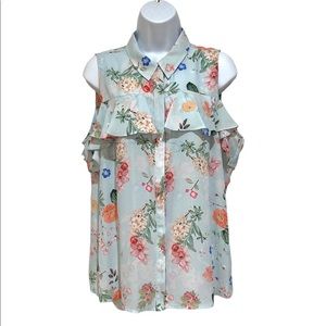 Express -NWT- Sleeveless Floral Top Sz L